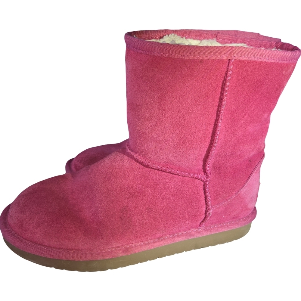 Koolaburra By UGG Pink Winter Cozy Suede Fleece Soft Warm Snow